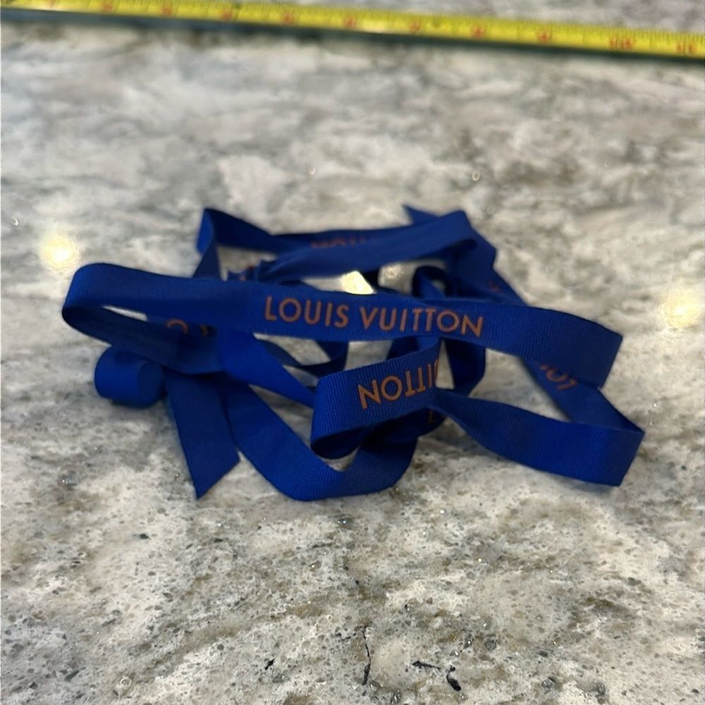 ✨ Blue Louis Vuitton Ribbon - 0.5 Inch Wide, 50 Inches Long